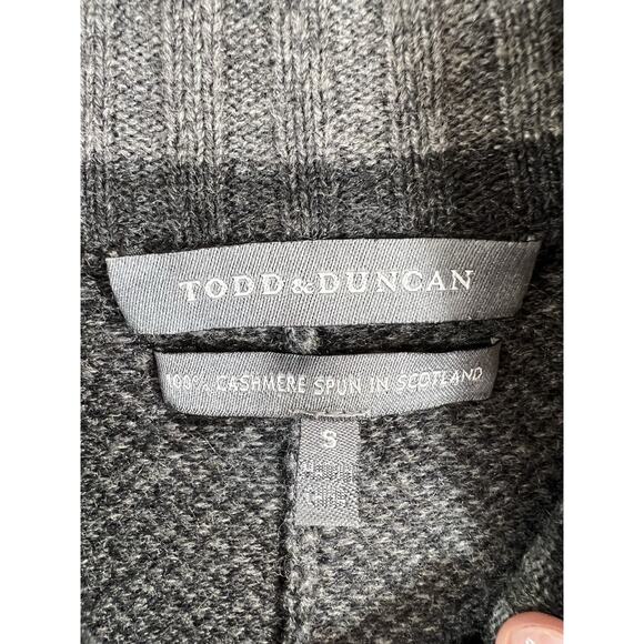 Todd & Duncan Women’s Scottish Cashmere Cardigan Size S Gray Luxurious Minimal - Picture 3 of 11